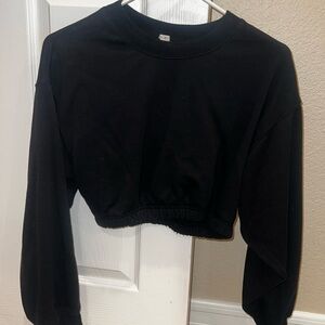 ALO Yoga Black Cropped Sweater